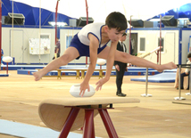 Bakıda kişi idman gimnastikası üzrə çoxnövçülükdə yarışlar başlayıb. Azərbaycan, 5 dekabr 2015